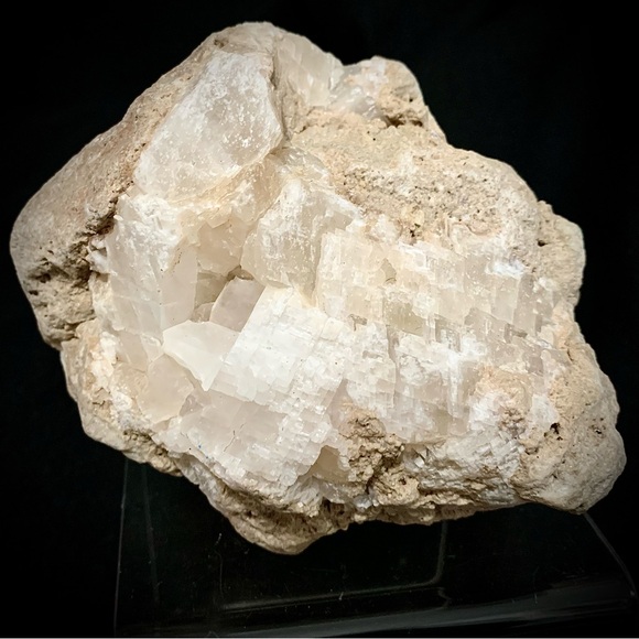Mother Nature Other - 🪨 Large White Calcite Crystal in Limestone – 2 lb Natural Mineral Specimen